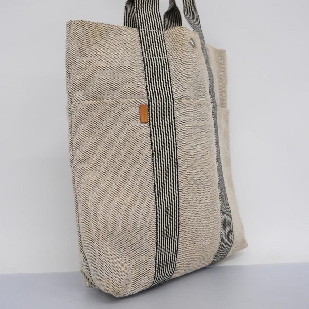 Hermes Tote Bag New Foolt Cabas Canvas Grey Women's - Picture 5 of 17